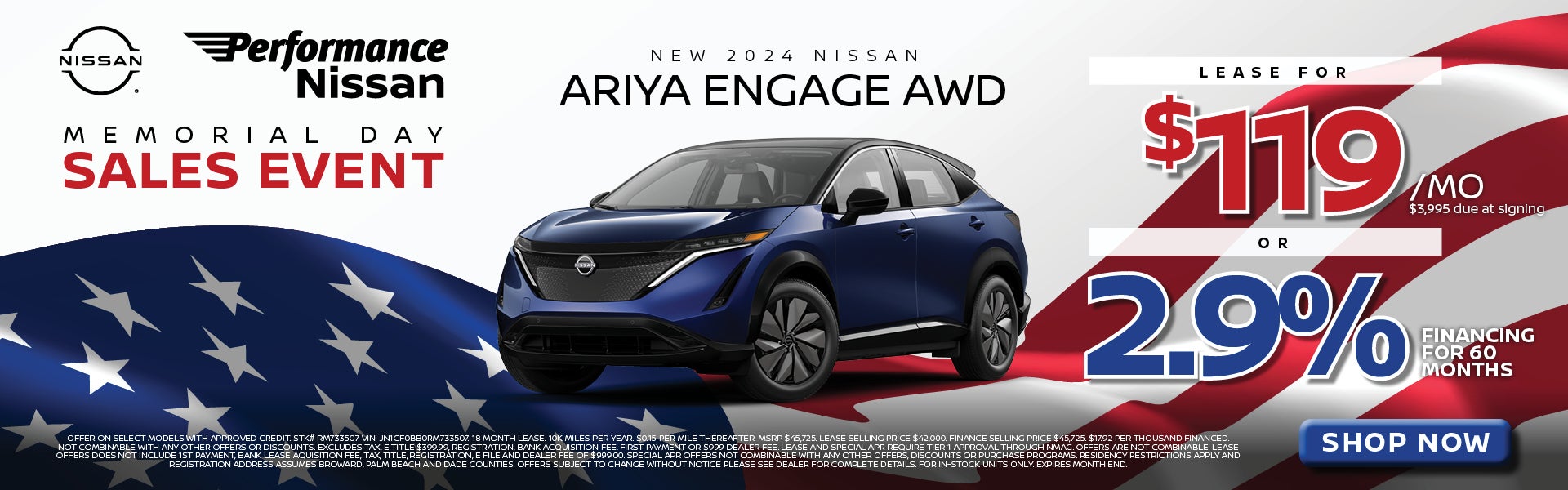 Memorial Day Sales Event 2024 Nissan ARIYA