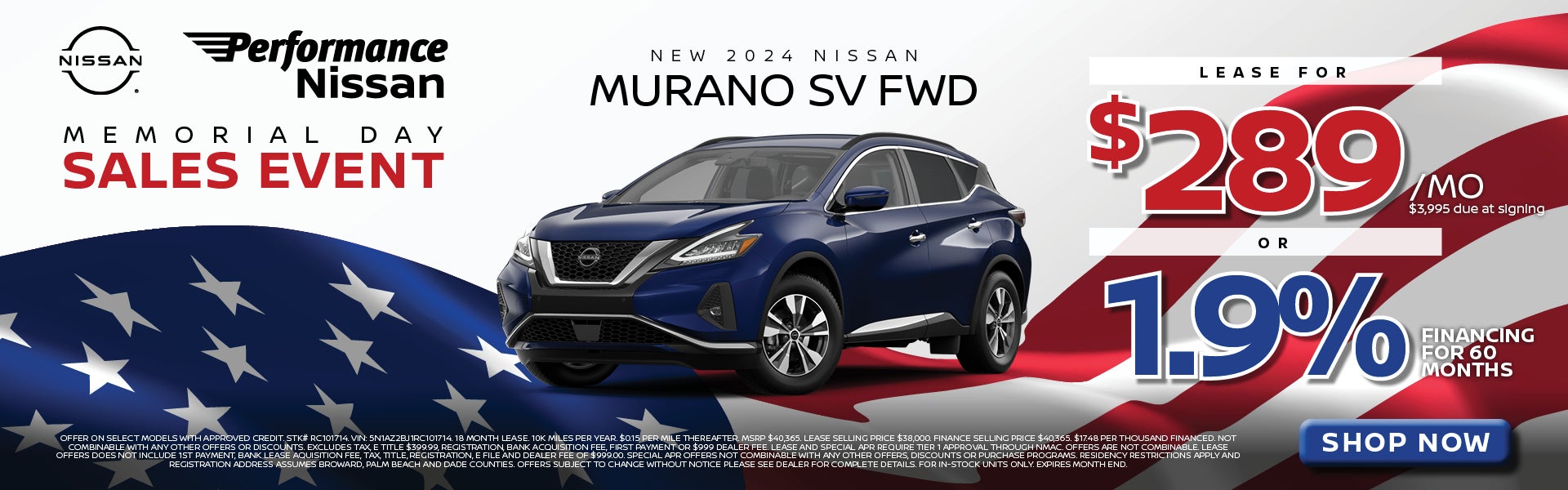 Memorial Day Sales Event 2024 Nissan Murano