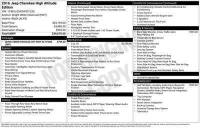 2016 Jeep Cherokee High Altitude