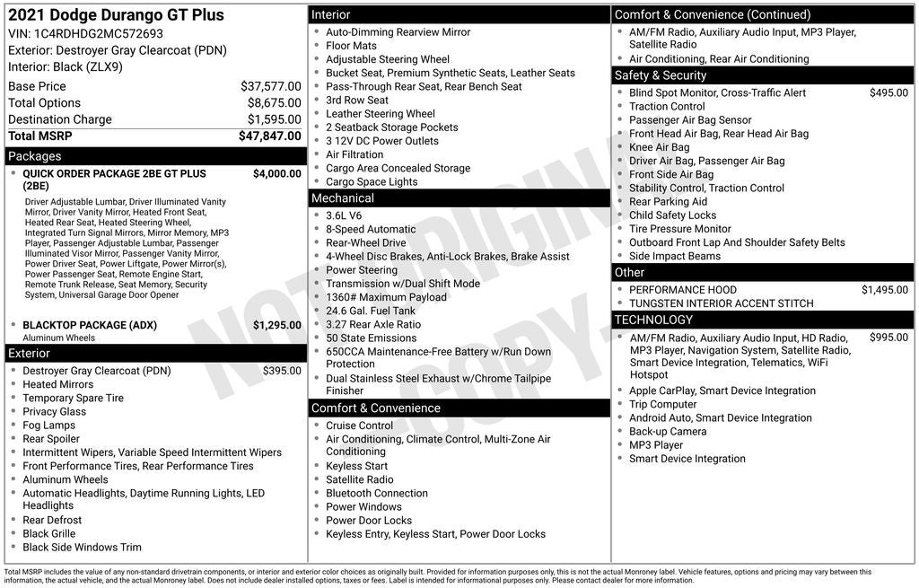 2021 Dodge Durango GT Plus