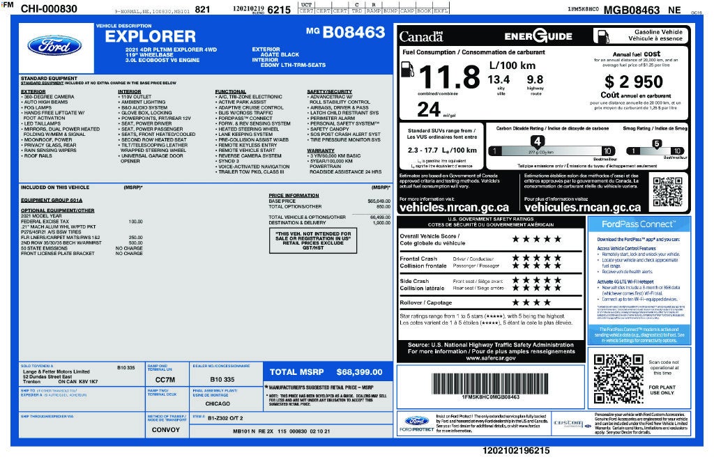 2021 Ford Explorer Platinum 4WD