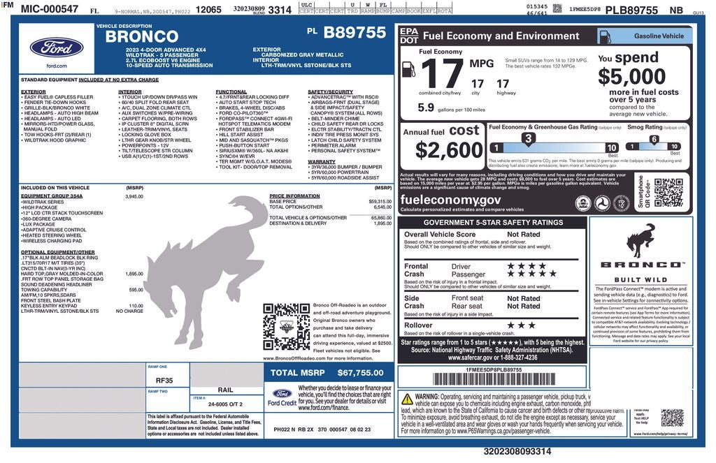 2023 Ford Bronco Wildtrak
