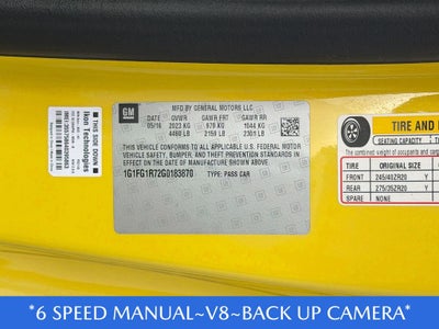 2016 Chevrolet Camaro SS 2SS 6 SPEED MANUAL