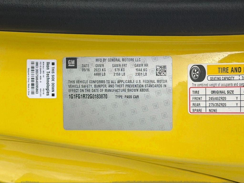 2016 Chevrolet Camaro SS 2SS 6 SPEED MANUAL