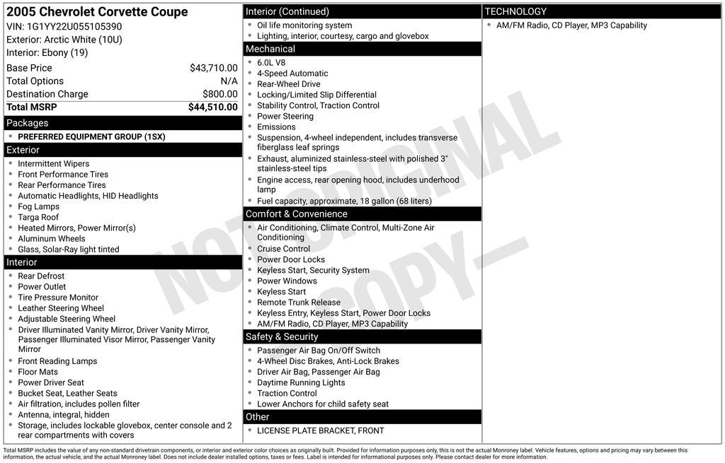2005 Chevrolet Corvette Base