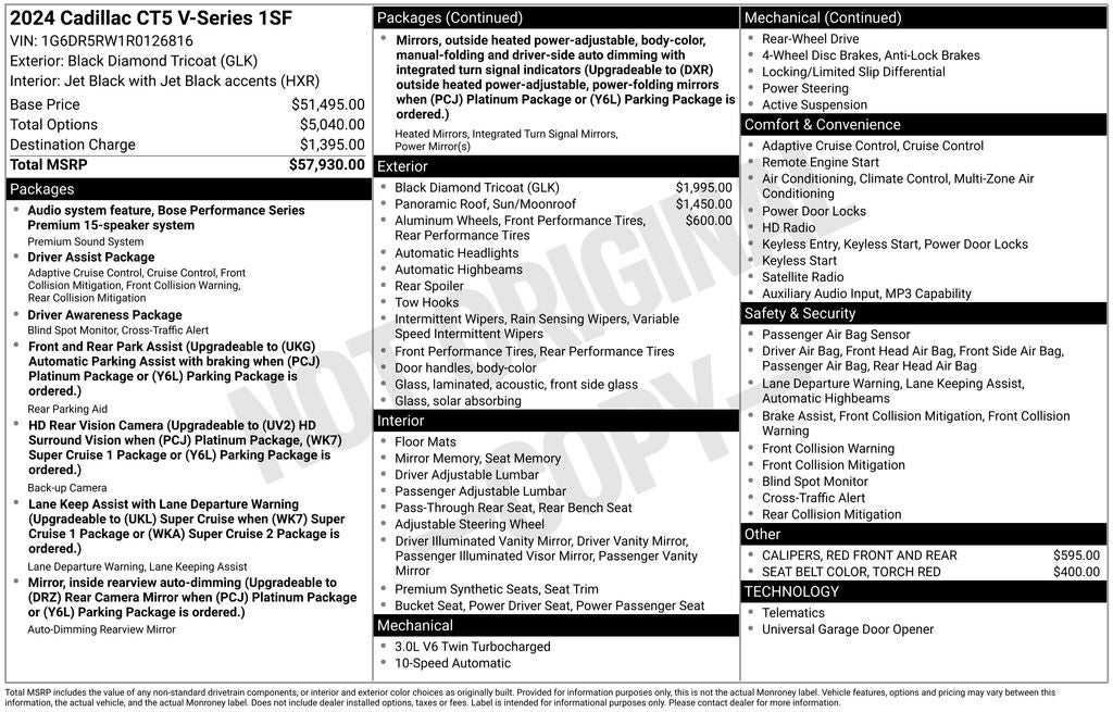 2024 Cadillac CT5 V-Series