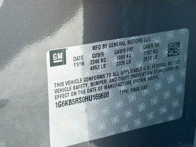 2017 Cadillac CT6 3.6L