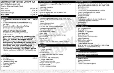 2020 Chevrolet Traverse LT 1LT