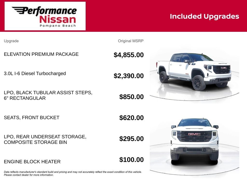 2024 GMC Sierra 1500 Elevation DIESEL w/BDS LIFT KIT