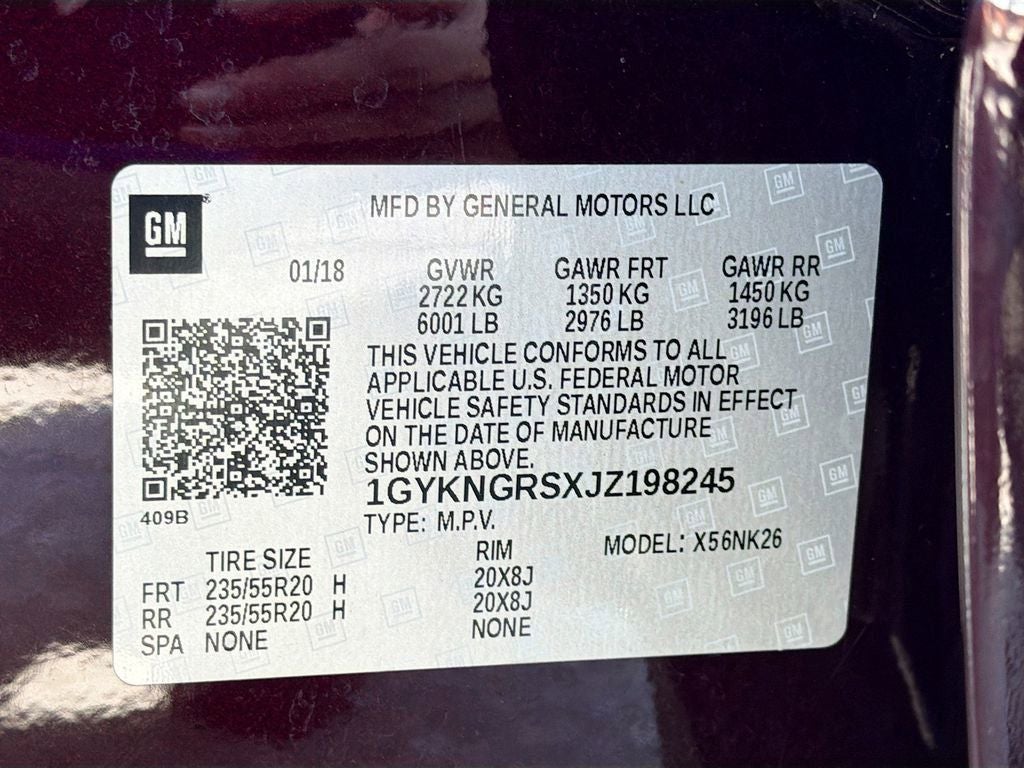 2018 Cadillac XT5 Platinum Driver Ast PKG