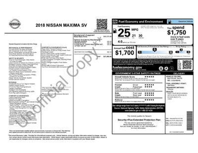 2018 Nissan Maxima 3.5 SV