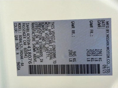 2025 Nissan Altima 2.5 SR