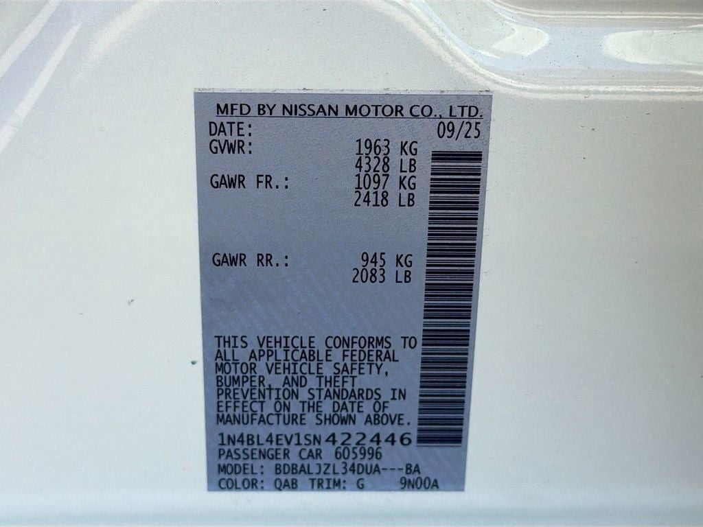 2025 Nissan Altima 2.5 SL