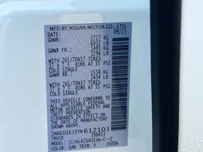 2026 Nissan Frontier PRO-X CONVENIENCE