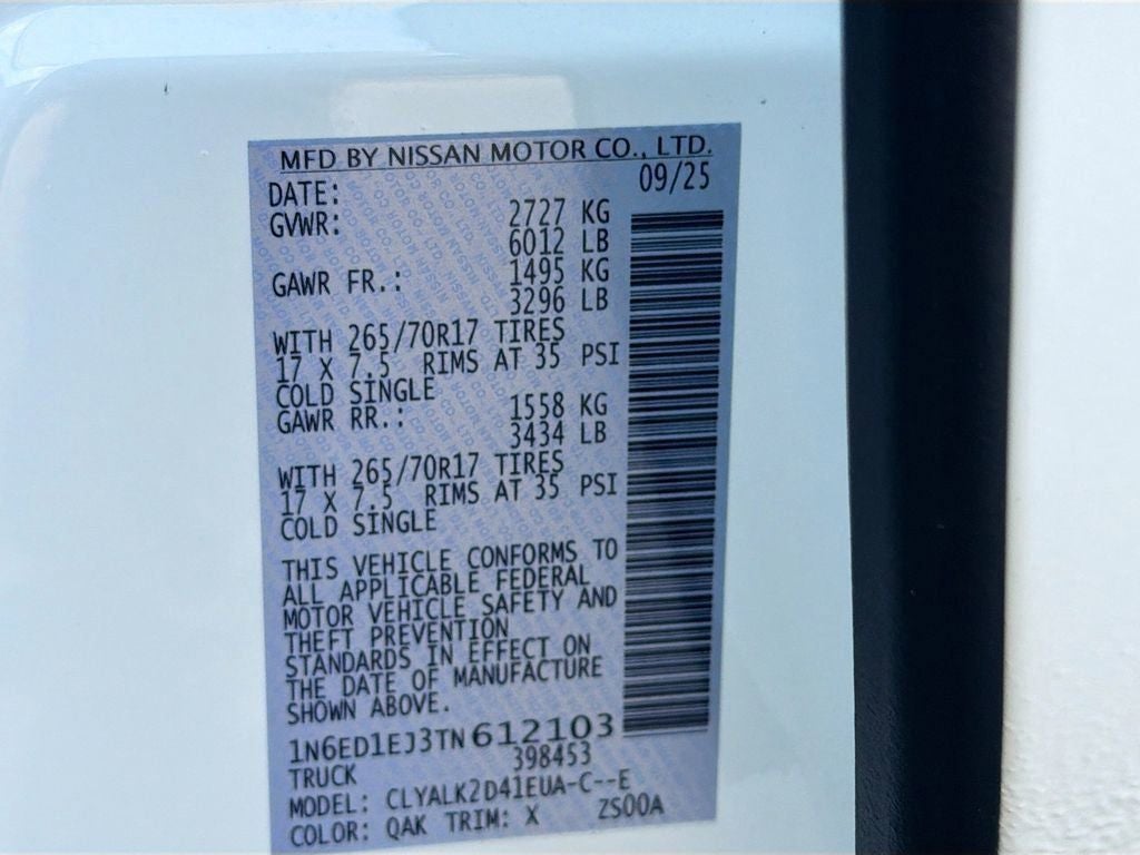 2026 Nissan Frontier PRO-X CONVENIENCE