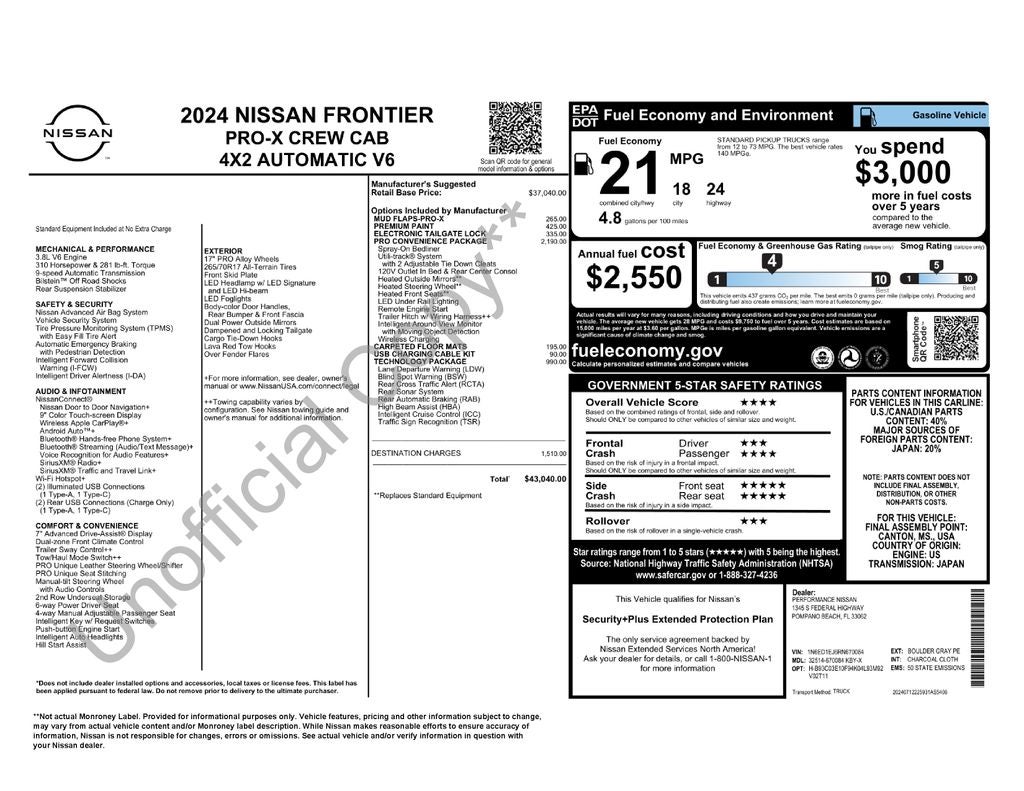 2024 Nissan Frontier PRO-X Premium