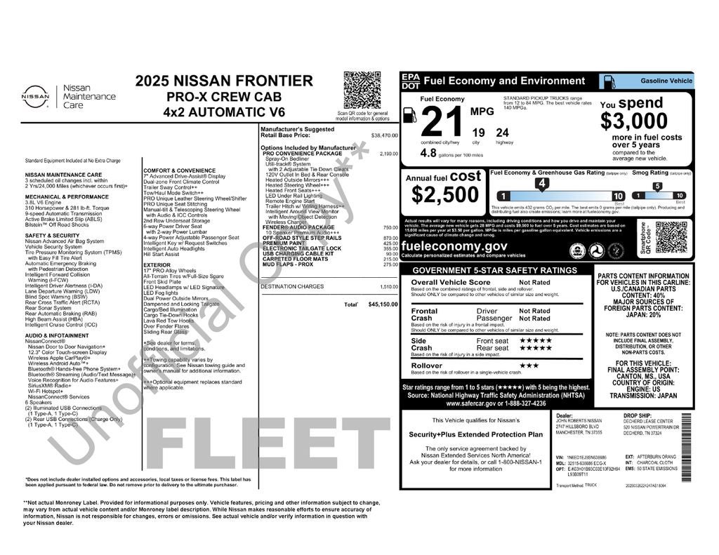 2025 Nissan Frontier PRO-X