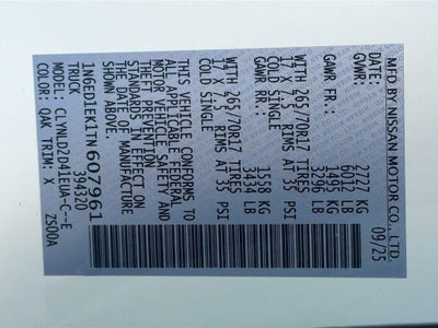 2026 Nissan Frontier PRO-4X CONVENIENCE