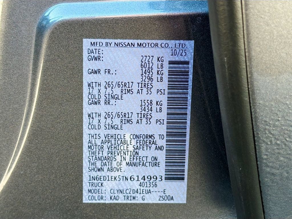 2026 Nissan Frontier SV