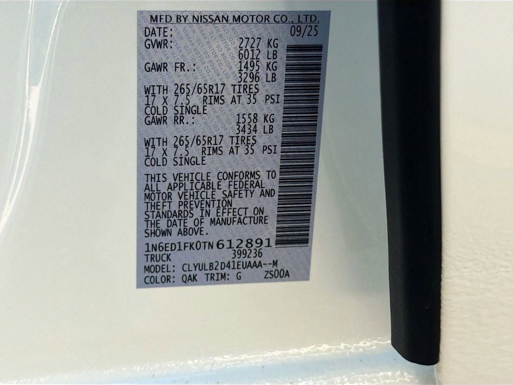 2026 Nissan Frontier SV