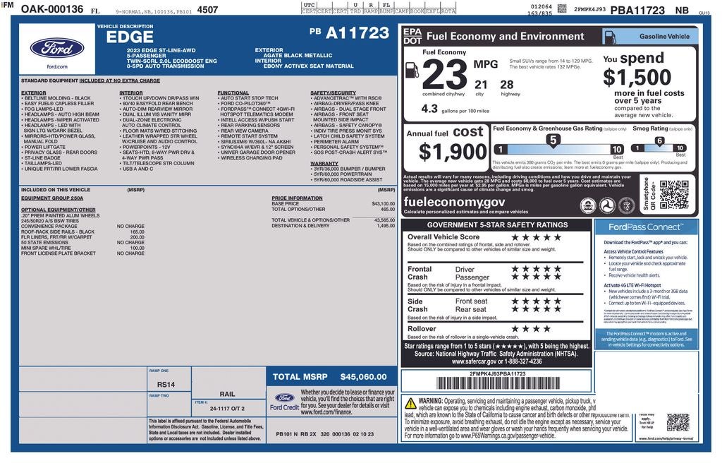 2023 Ford Edge ST Line AWD