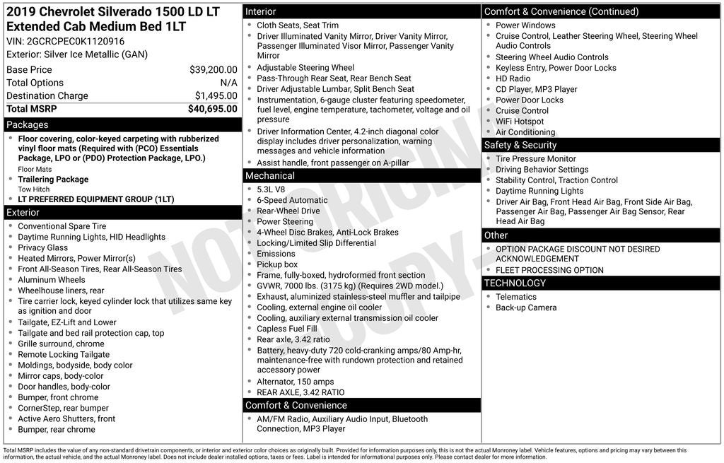 2019 Chevrolet Silverado 1500 LD LT