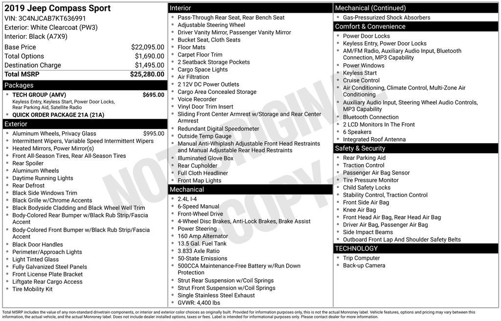 2019 Jeep Compass Sport