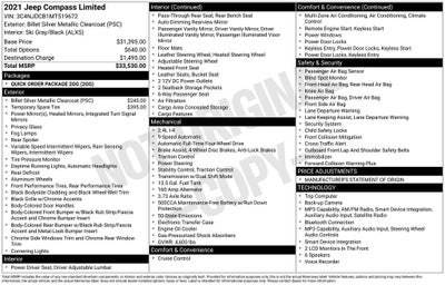 2021 Jeep Compass Limited 4WD