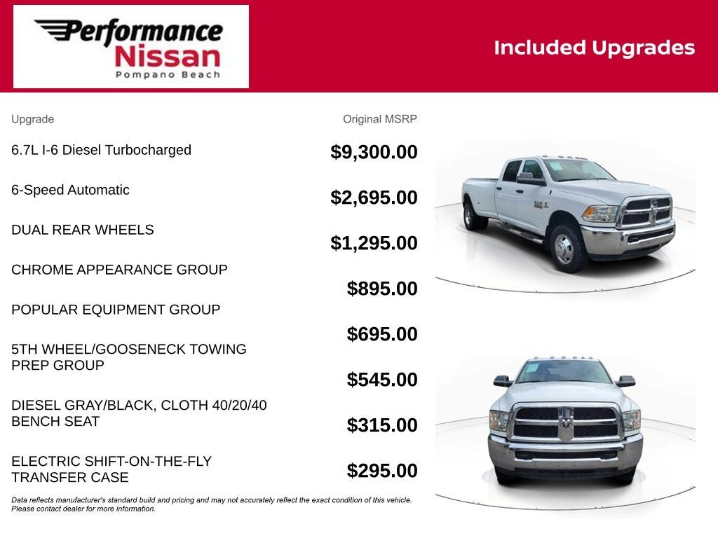 2018 RAM 3500 Tradesman DUALLY 4X4