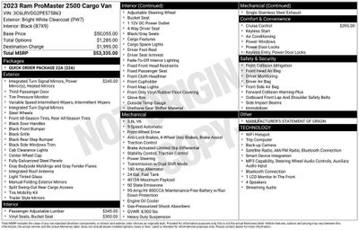 2023 RAM ProMaster 2500 High Roof