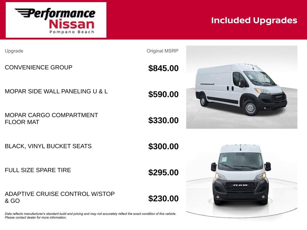 2025 RAM ProMaster 2500 High Roof 159” Wheelbase
