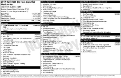 2017 RAM 2500 Big Horn