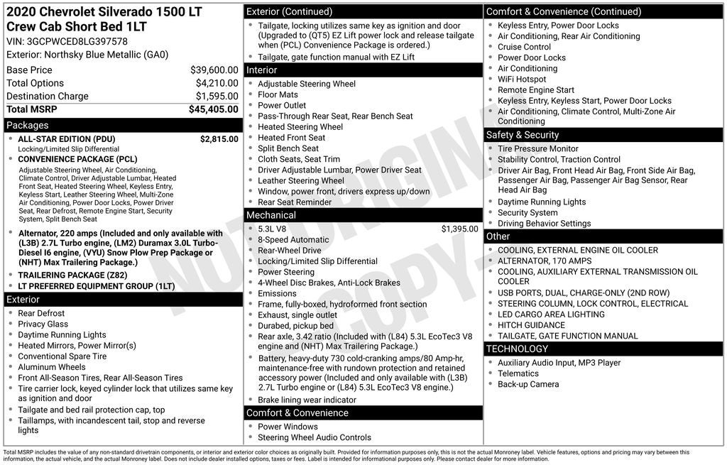 2020 Chevrolet Silverado 1500 LT