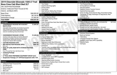 2019 Chevrolet Silverado 1500 LT Trail Boss LIFTED