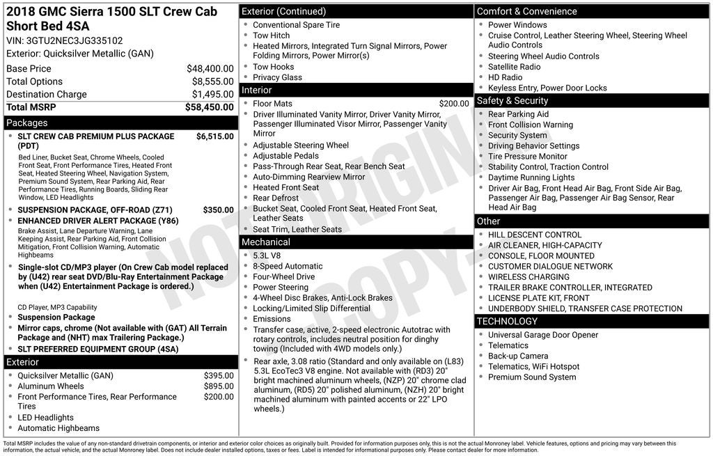 2018 GMC Sierra 1500 SLT