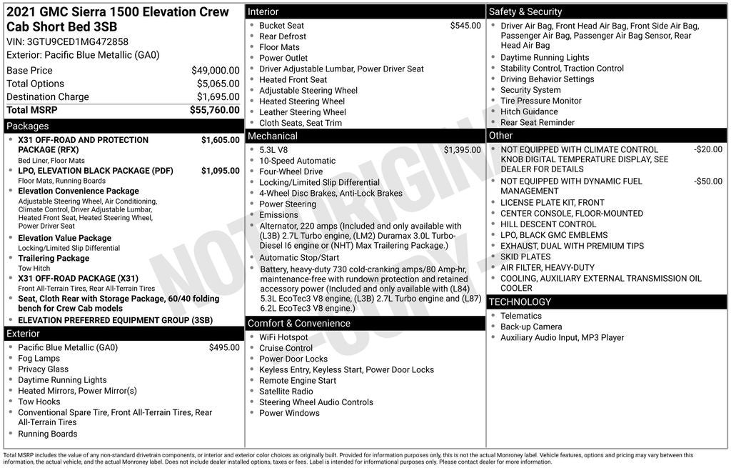 2021 GMC Sierra 1500 Elevation 4WD