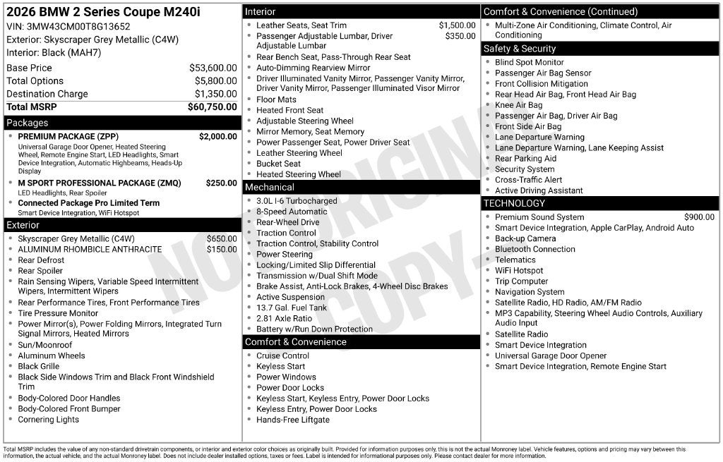 2026 BMW 2 Series M240i