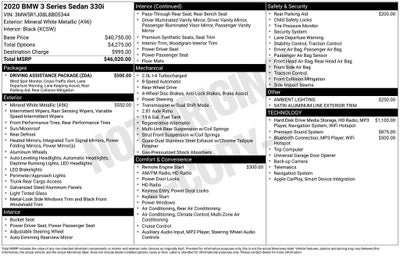 2020 BMW 3 Series 330i