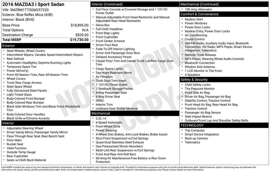 2016 Mazda Mazda3 i Sport