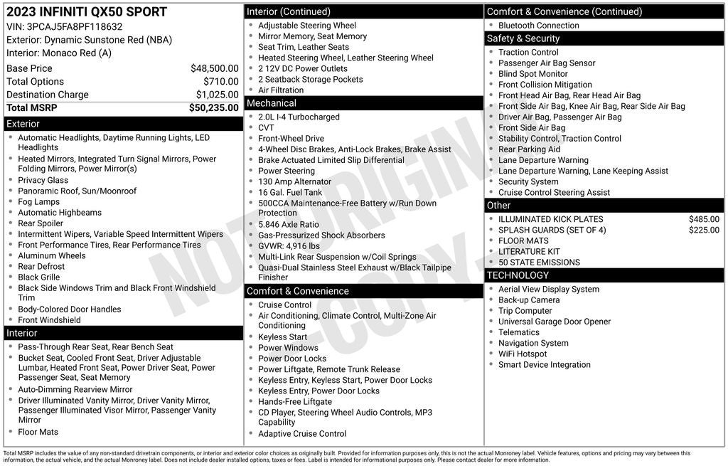 2023 INFINITI QX50 SPORT