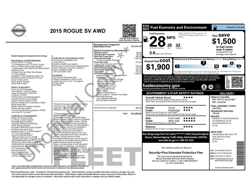 2015 Nissan Rogue SV