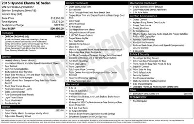 2015 Hyundai Elantra SE