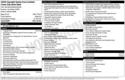 2022 Hyundai Santa Cruz Limited AWD