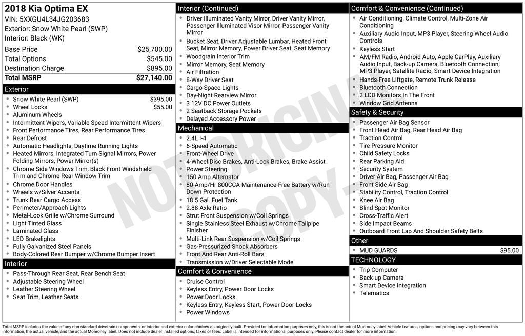 2018 Kia Optima EX