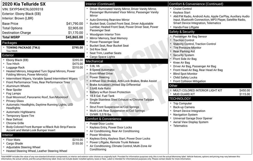 2020 Kia Telluride SX
