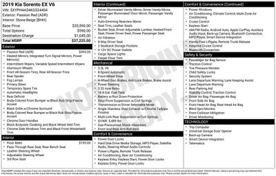 2019 Kia Sorento EX V6