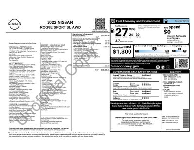 2022 Nissan Rogue Sport SL W/PREMIUM PACKAGE AWD