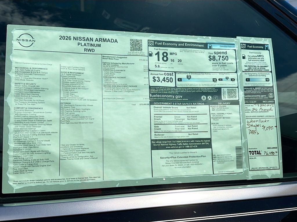 2026 Nissan Armada Platinum