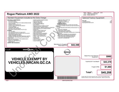 2022 Nissan Rogue Platinum AWD