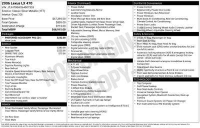 2006 Lexus LX 470 4WD